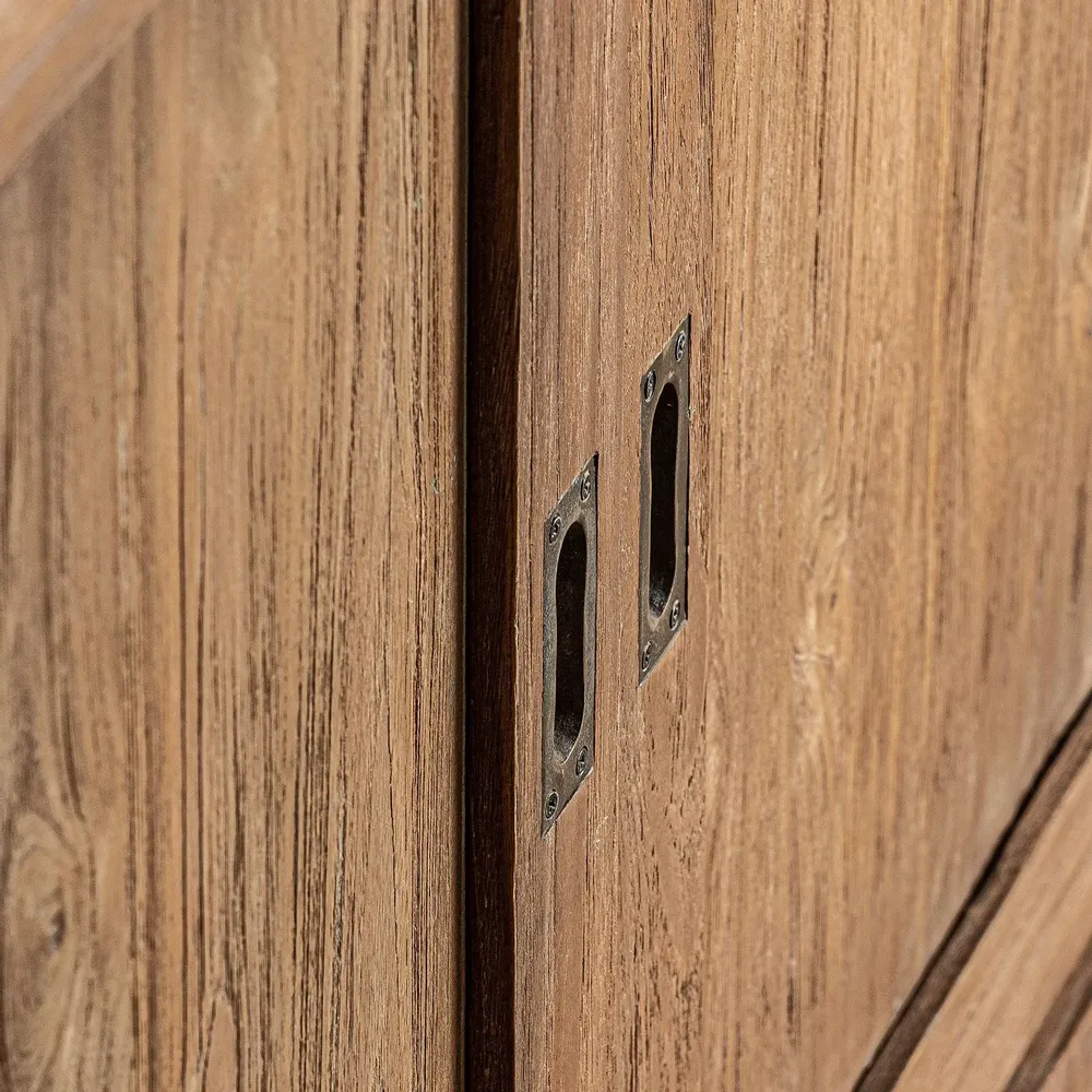 Wardrobe - Brown railway wooden display case 240x55x218 cm - VICAL