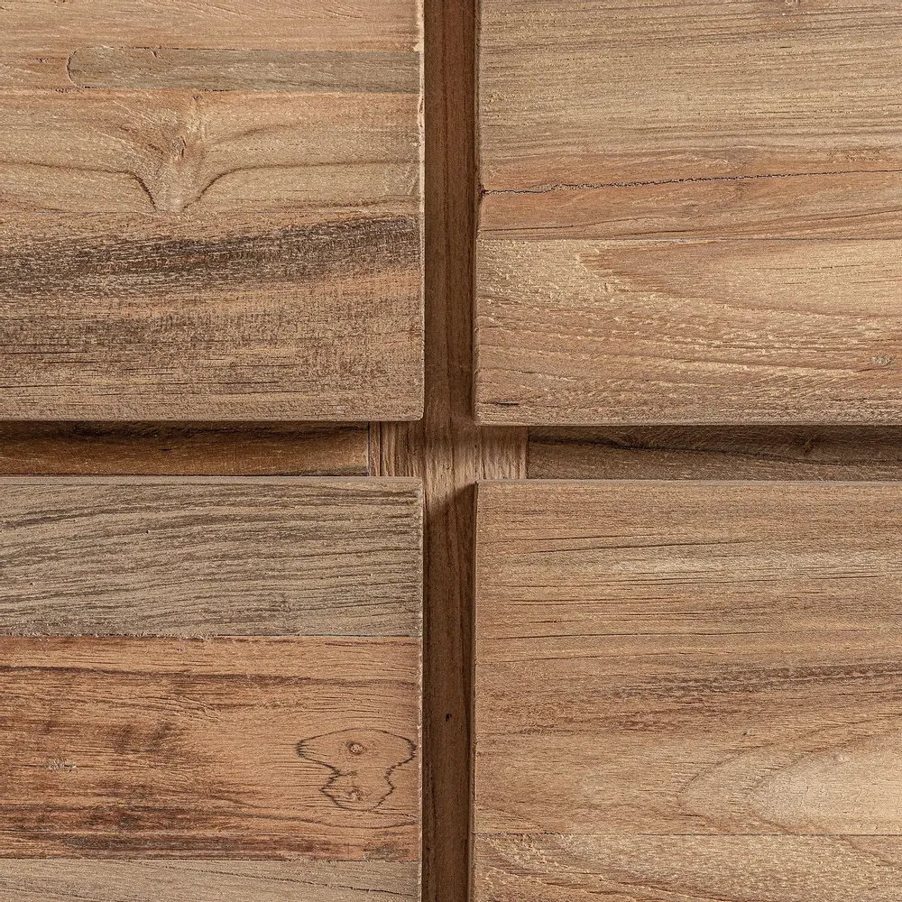 Chests of drawers - Brown railway wooden chest of drawers 140x50x80 cm - VICAL