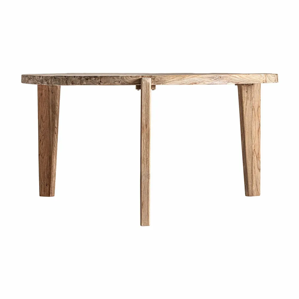 Dining Tables - Brown railway wood lounge table 157x151x76 cm - VICAL