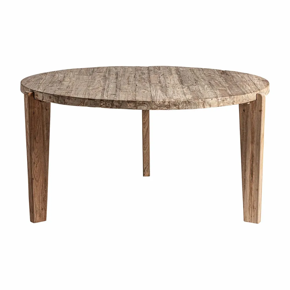 Dining Tables - Brown railway wood lounge table 157x151x76 cm - VICAL
