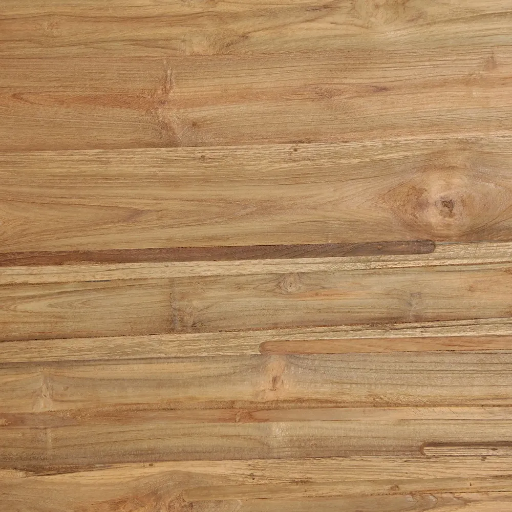 Dining Tables - Brown railway wood lounge table 157x151x76 cm - VICAL