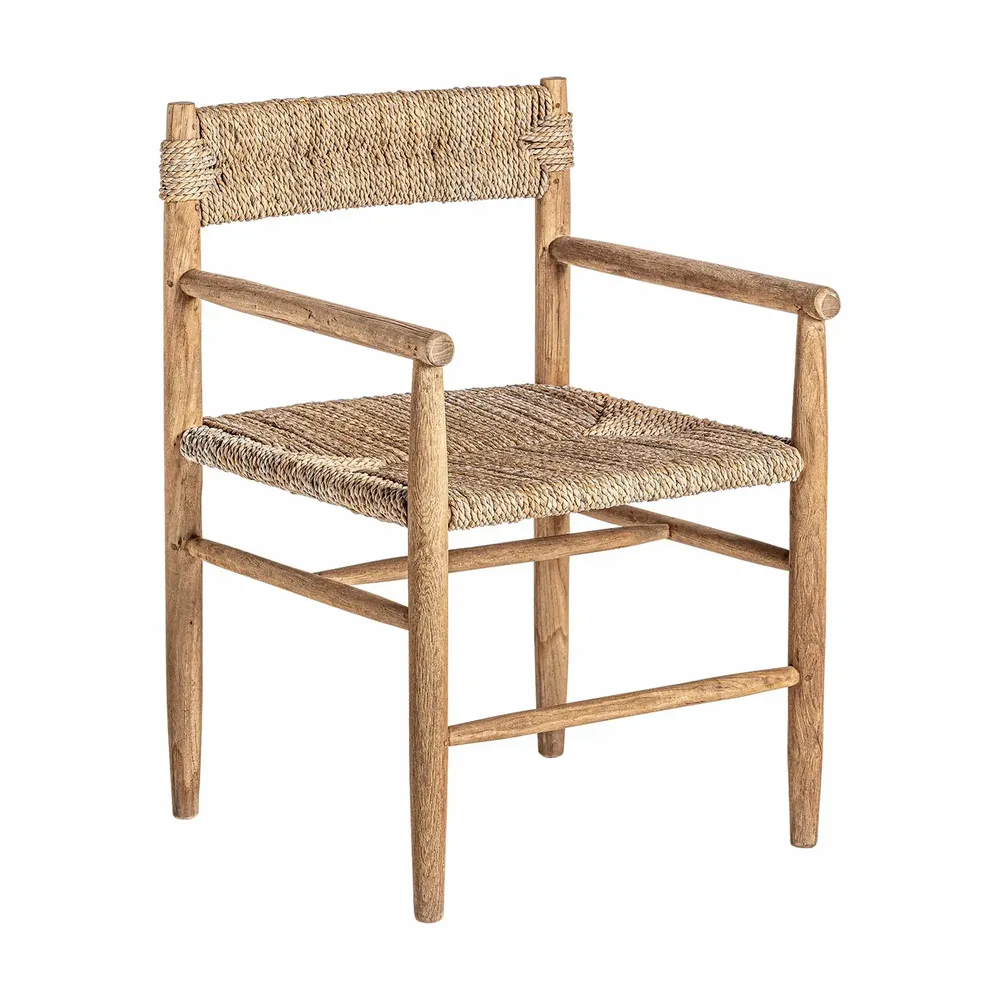 Chaises - Fauteuil en bois de teck marron 57x55x80 cm - VICAL