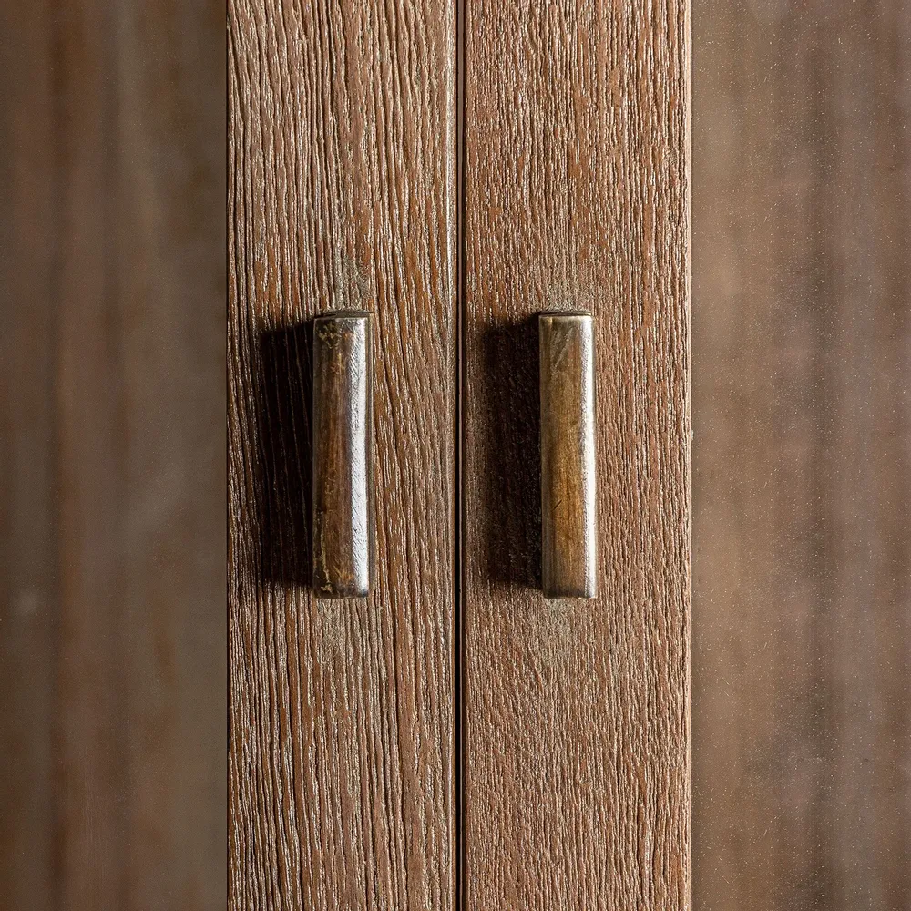 Wardrobe - Brown railway wooden display case 121x50x220 cm - VICAL