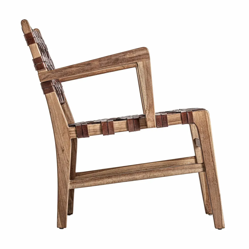 Fauteuils - Fauteuil en bois de teck marron 62x72x74 cm - VICAL