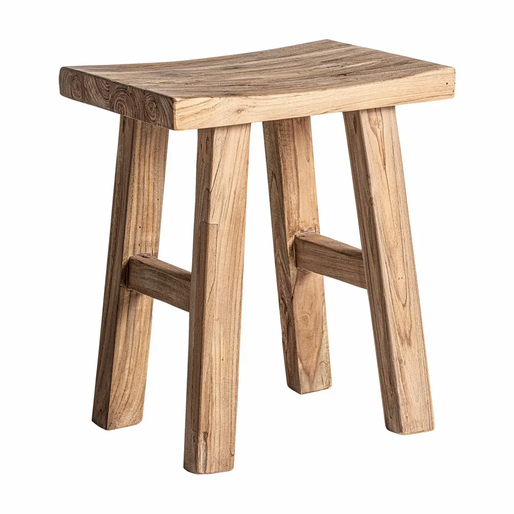 Footrests - Brown teak wood footrest 40x30x46 cm - VICAL