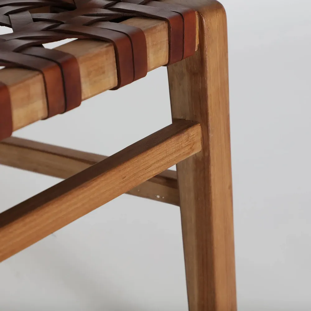 Fauteuils - Fauteuil en bois de teck marron 62x72x74 cm - VICAL