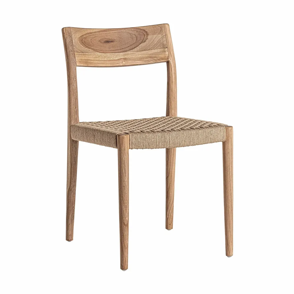 Chairs - Brown teak wood chair 46x54x80 cm - set of 2 - VICAL