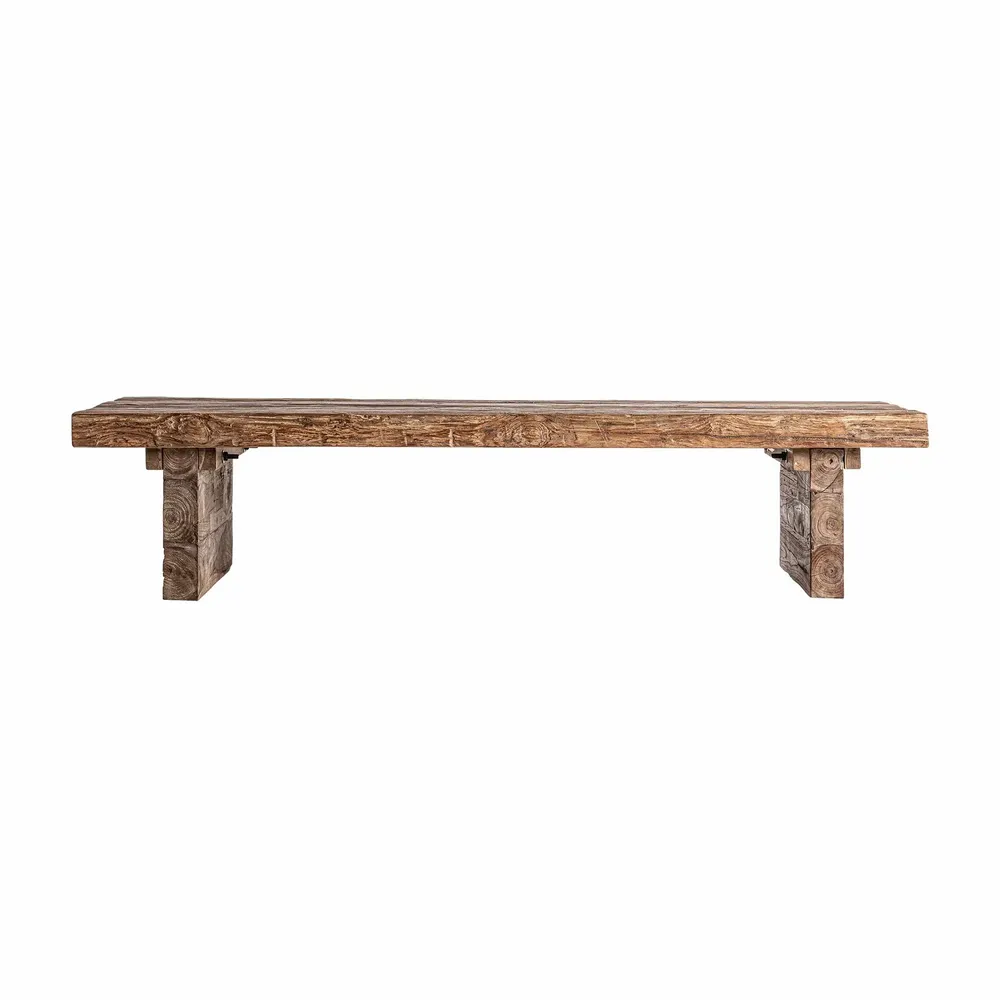 Coffee tables - Brown railway wood coffee table 150x60x34 cm - VICAL