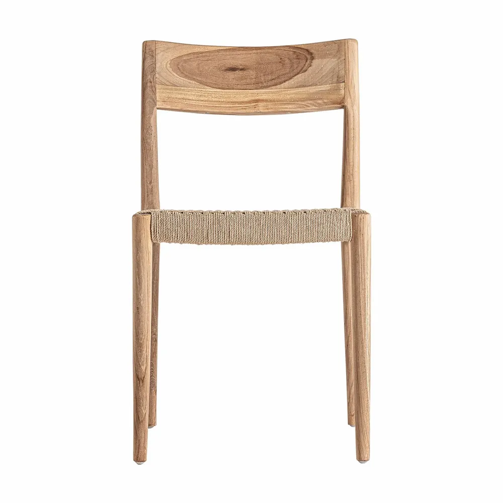 Chairs - Brown teak wood chair 46x54x80 cm - set of 2 - VICAL