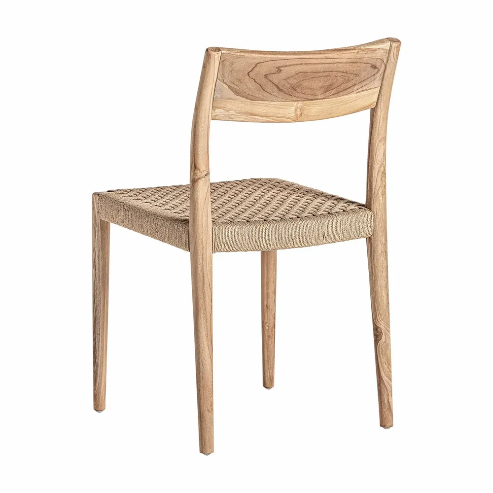 Chairs - Brown teak wood chair 46x54x80 cm - set of 2 - VICAL