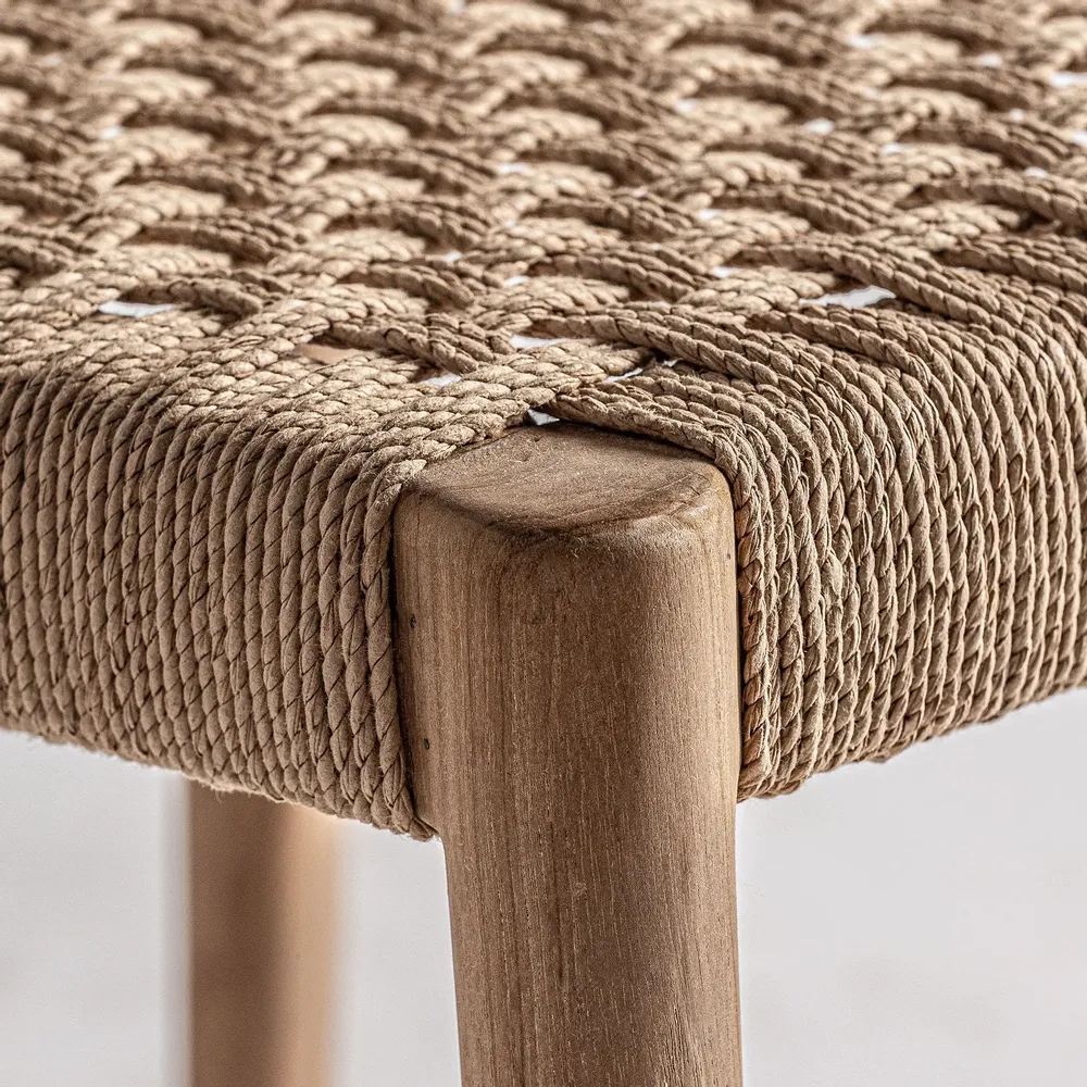 Chairs - Brown teak wood chair 46x54x80 cm - set of 2 - VICAL