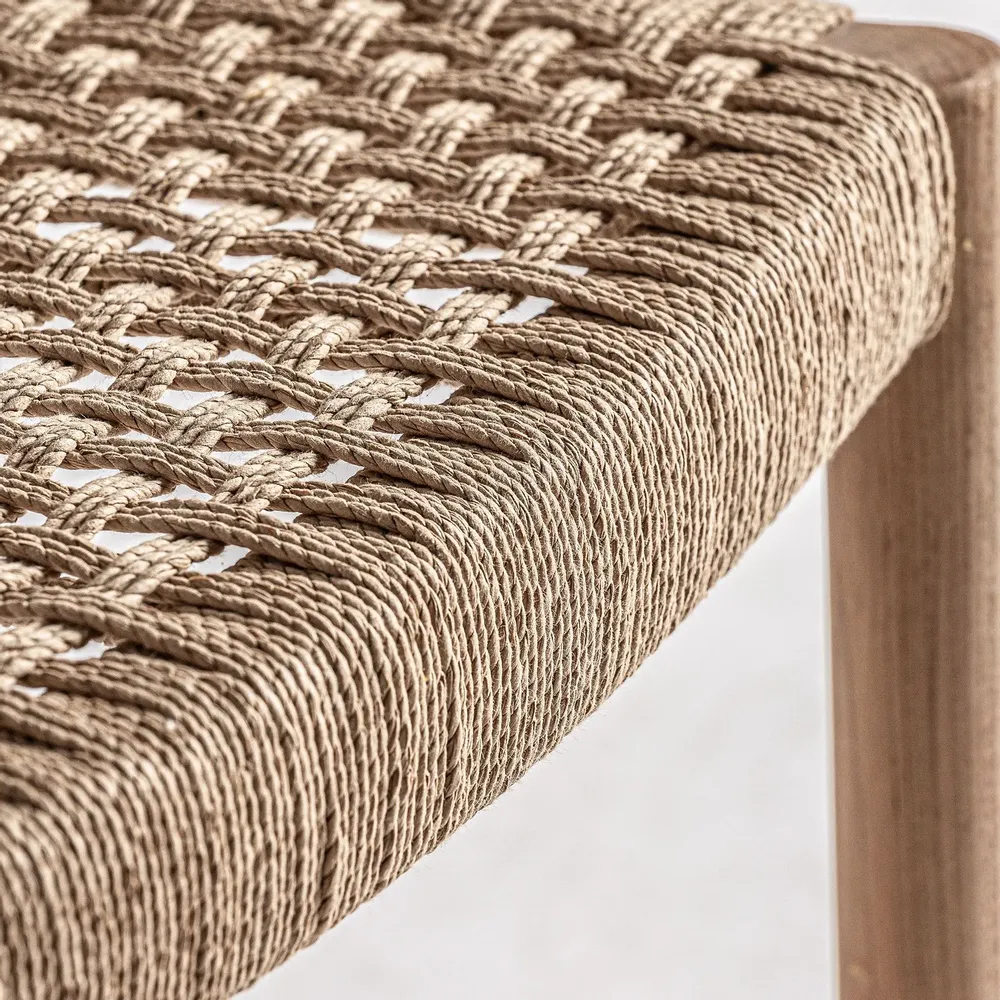 Chairs - Brown teak wood chair 46x54x80 cm - set of 2 - VICAL