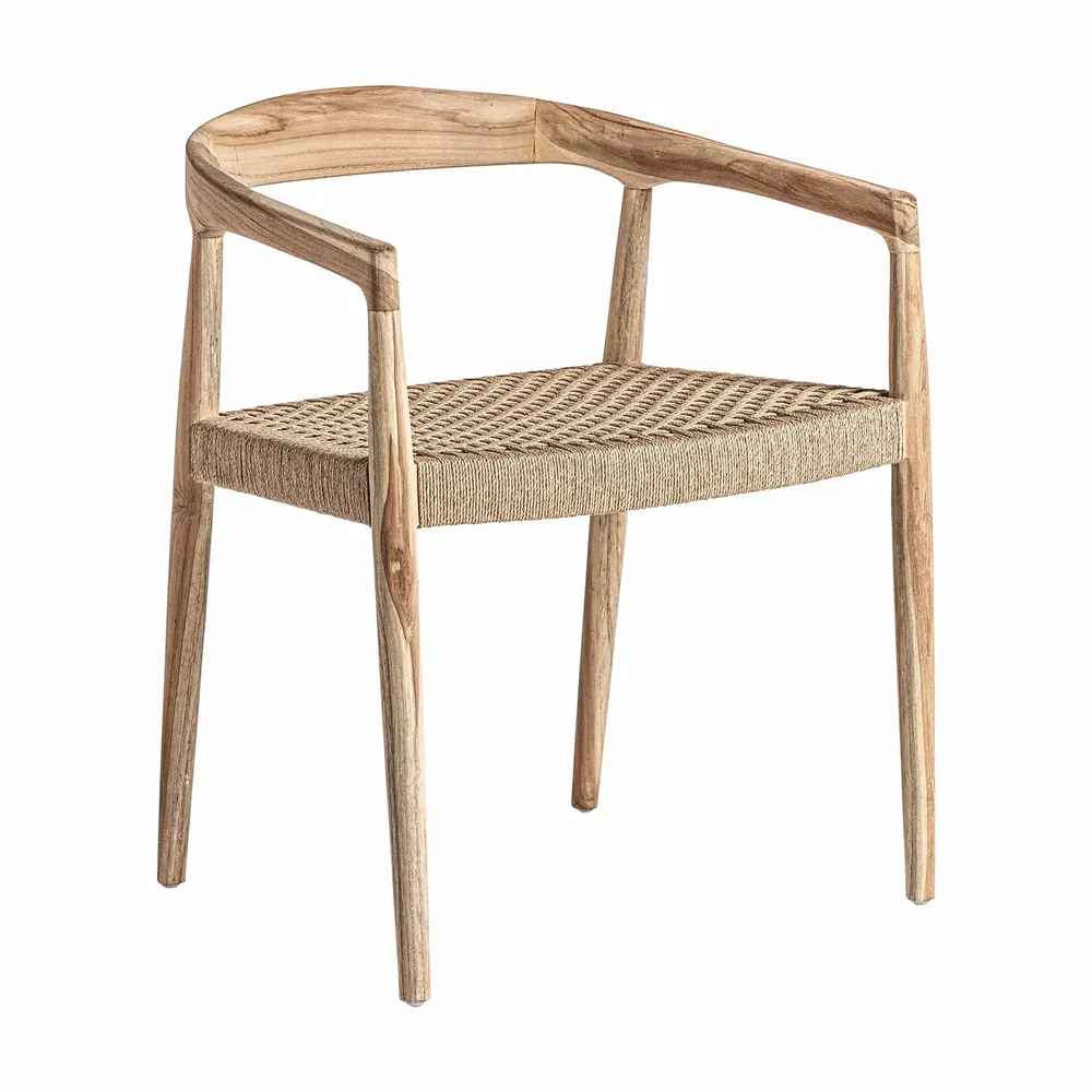 Chaises - Fauteuil en bois de teck marron 59x53x70 cm - VICAL