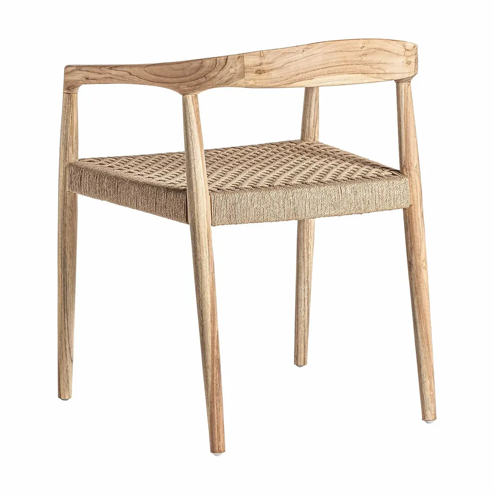 Chaises - Fauteuil en bois de teck marron 59x53x70 cm - VICAL