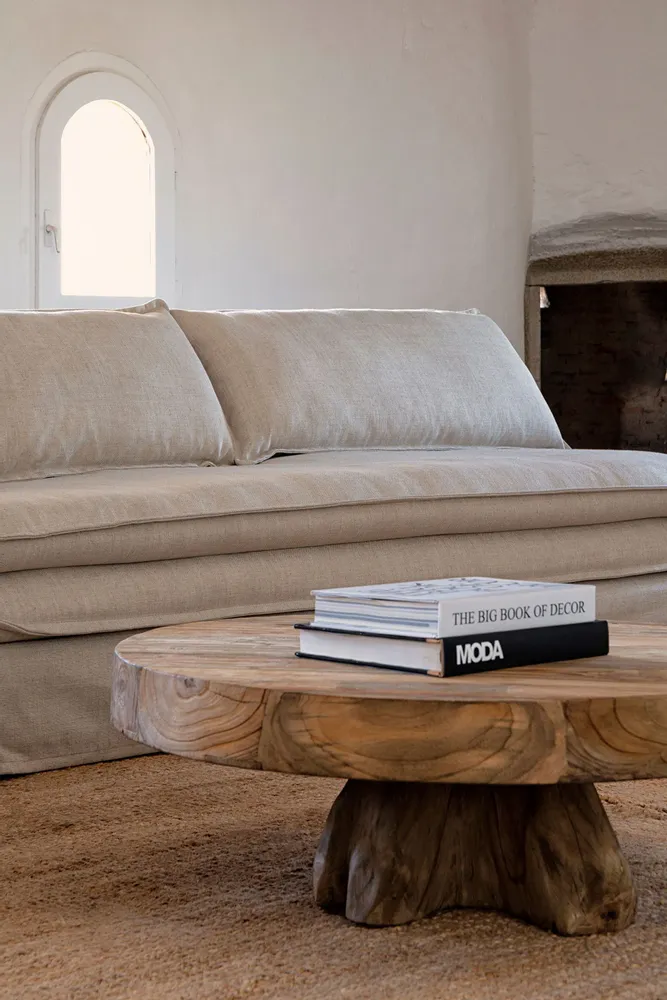 Tables basses - Table basse en bois de chemin de fer marron 90x90x30 cm - VICAL