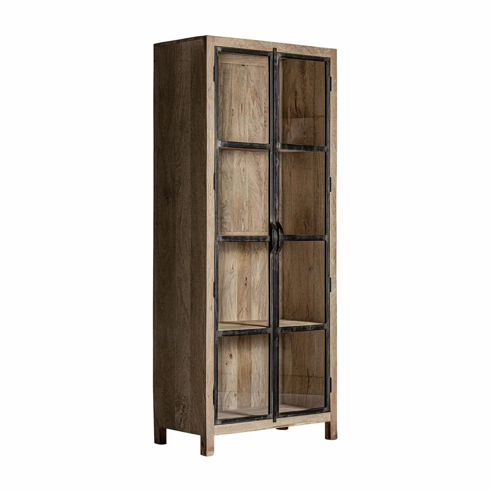 Armoires - Vitrine en bois de mangue marron 90x45x210 cm - VICAL