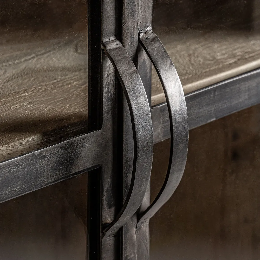 Armoires - Vitrine en bois de mangue marron 90x45x210 cm - VICAL