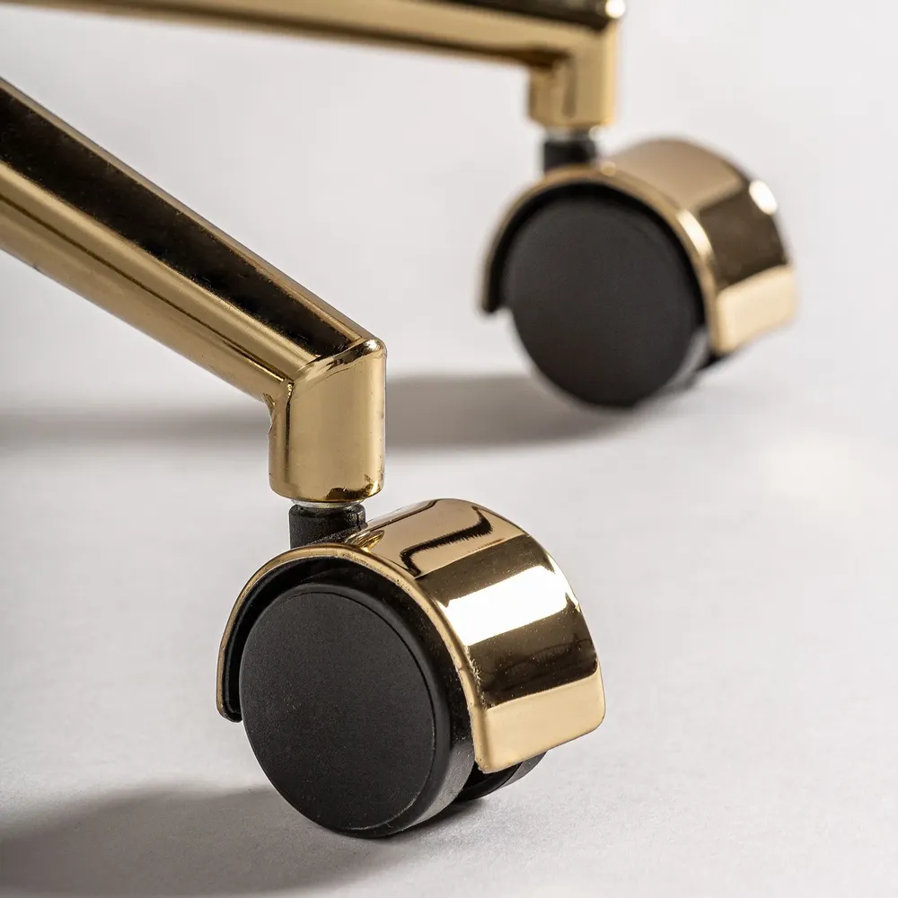 Chaises - Chaise bureau en polyester marron 56x58x82 cm - VICAL