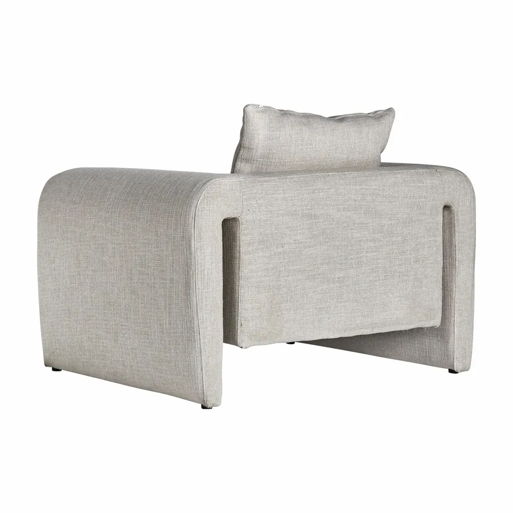 Fauteuils - Fauteuil en bois de pin gris 100x86x81 cm - VICAL