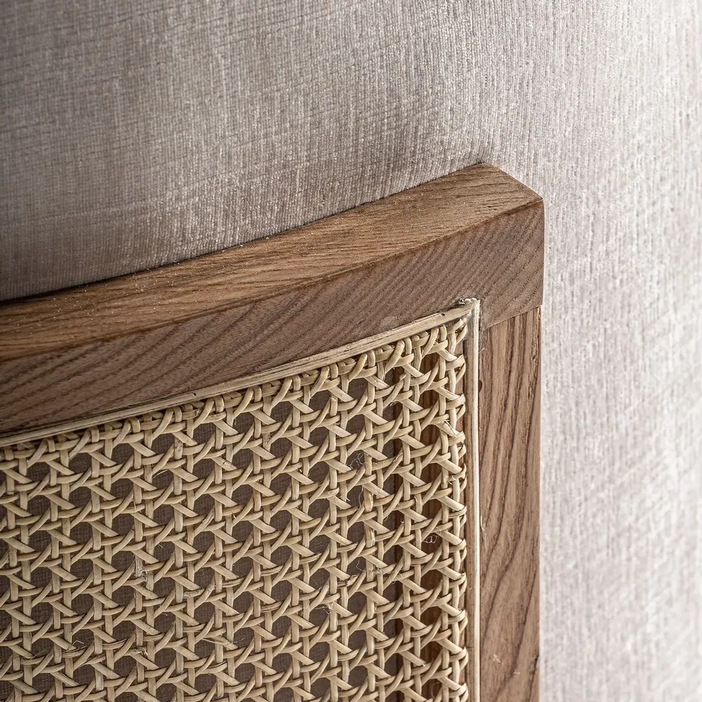 Fauteuils - Fauteuil en bois de pin blanc cassé 109x93x78 cm - VICAL