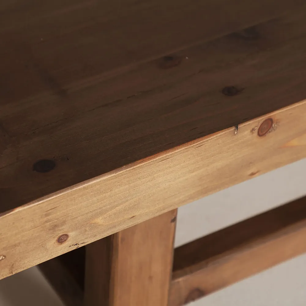 Coffee tables - Brown recycled elm wood coffee table 180x60x36 cm - VICAL