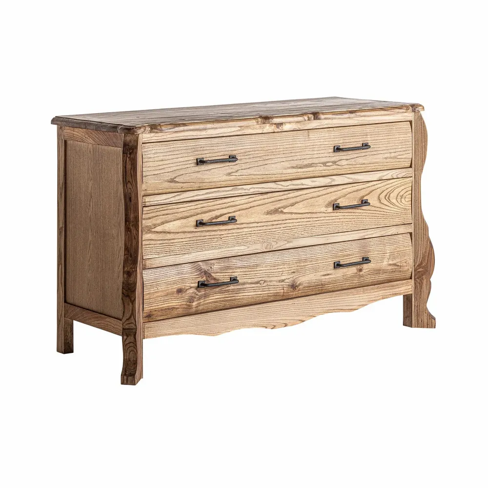 Chests of drawers - Brown elm wood chest of drawers 137x53x80 cm - VICAL