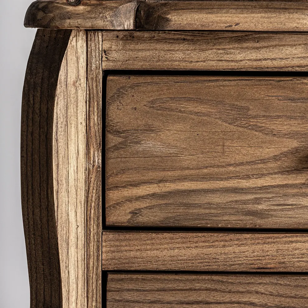 Chests of drawers - Brown elm wood chest of drawers 137x53x80 cm - VICAL