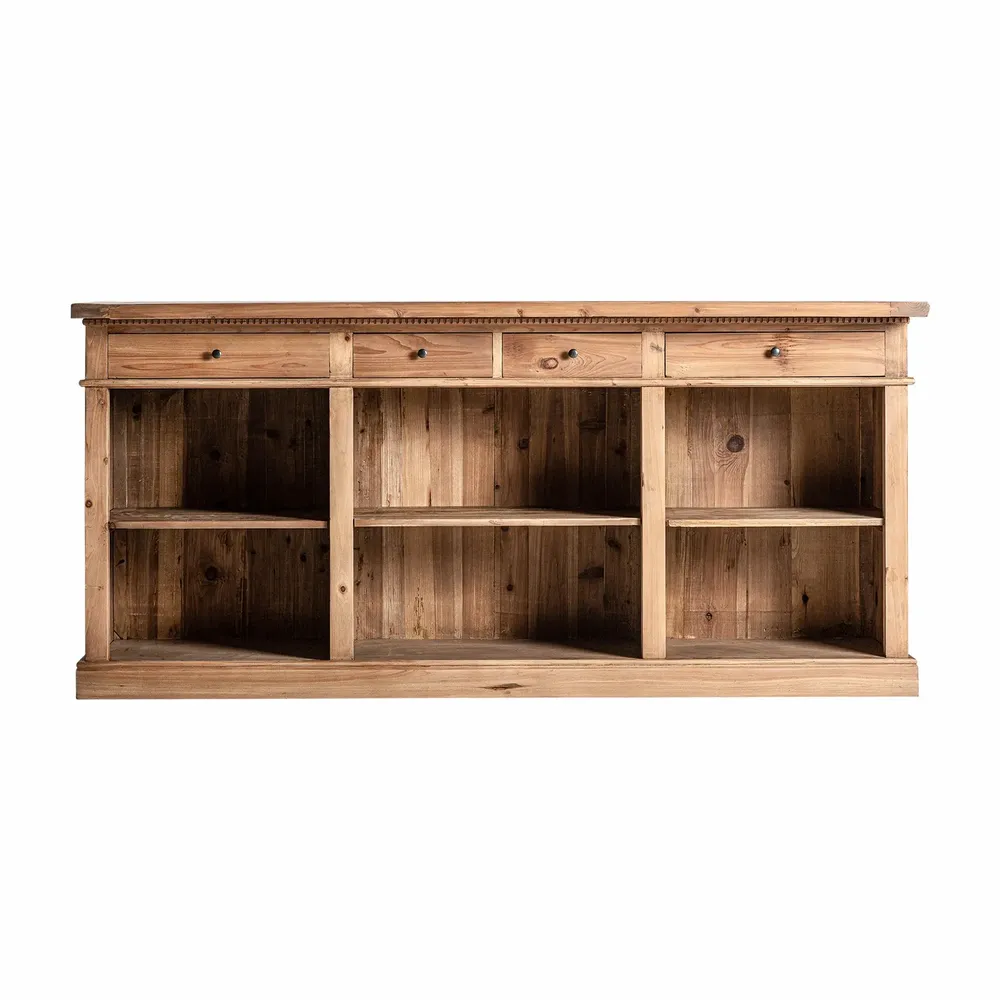 Other tables - Brown recycled elm wood counter 220x60x105 cm - VICAL