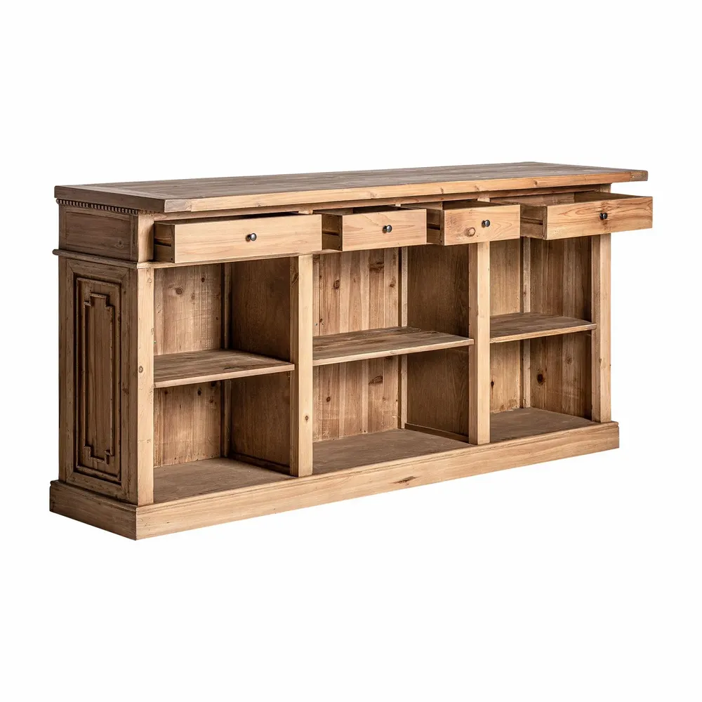 Other tables - Brown recycled elm wood counter 220x60x105 cm - VICAL