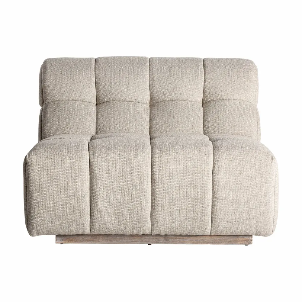 Sofas - Central sofa module in light brown pine wood 95x95x76 cm - VICAL
