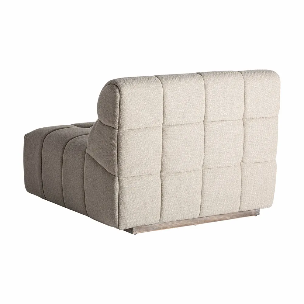 Sofas - Central sofa module in light brown pine wood 95x95x76 cm - VICAL