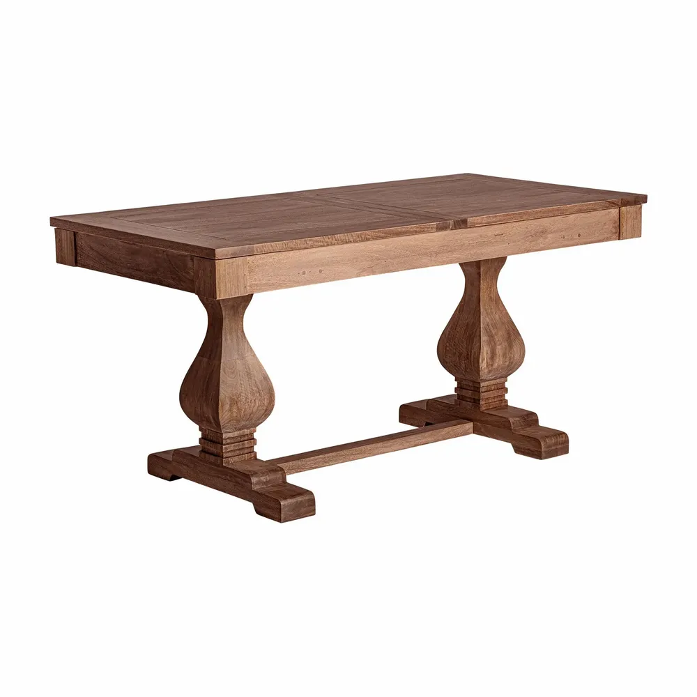 Dining Tables - Extending table in brown mango wood 180x90x78 cm - VICAL