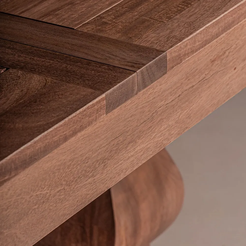 Dining Tables - Extending table in brown mango wood 180x90x78 cm - VICAL