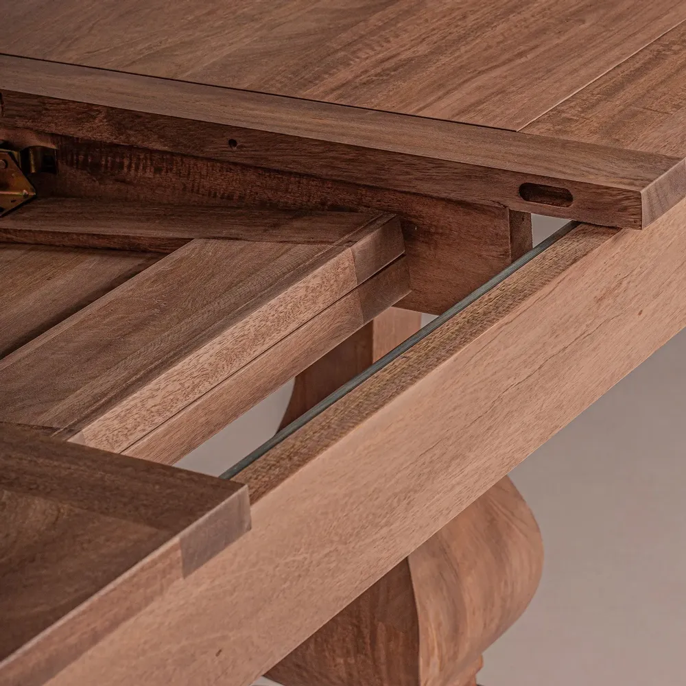 Dining Tables - Extending table in brown mango wood 180x90x78 cm - VICAL