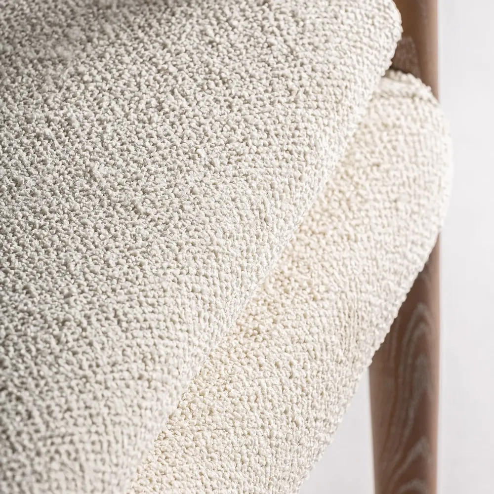 Fauteuils - Fauteuil en polyester blanc cassé 73x76x84 cm - VICAL