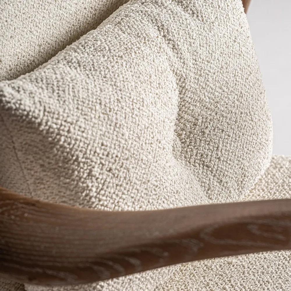 Fauteuils - Fauteuil en polyester blanc cassé 73x76x84 cm - VICAL