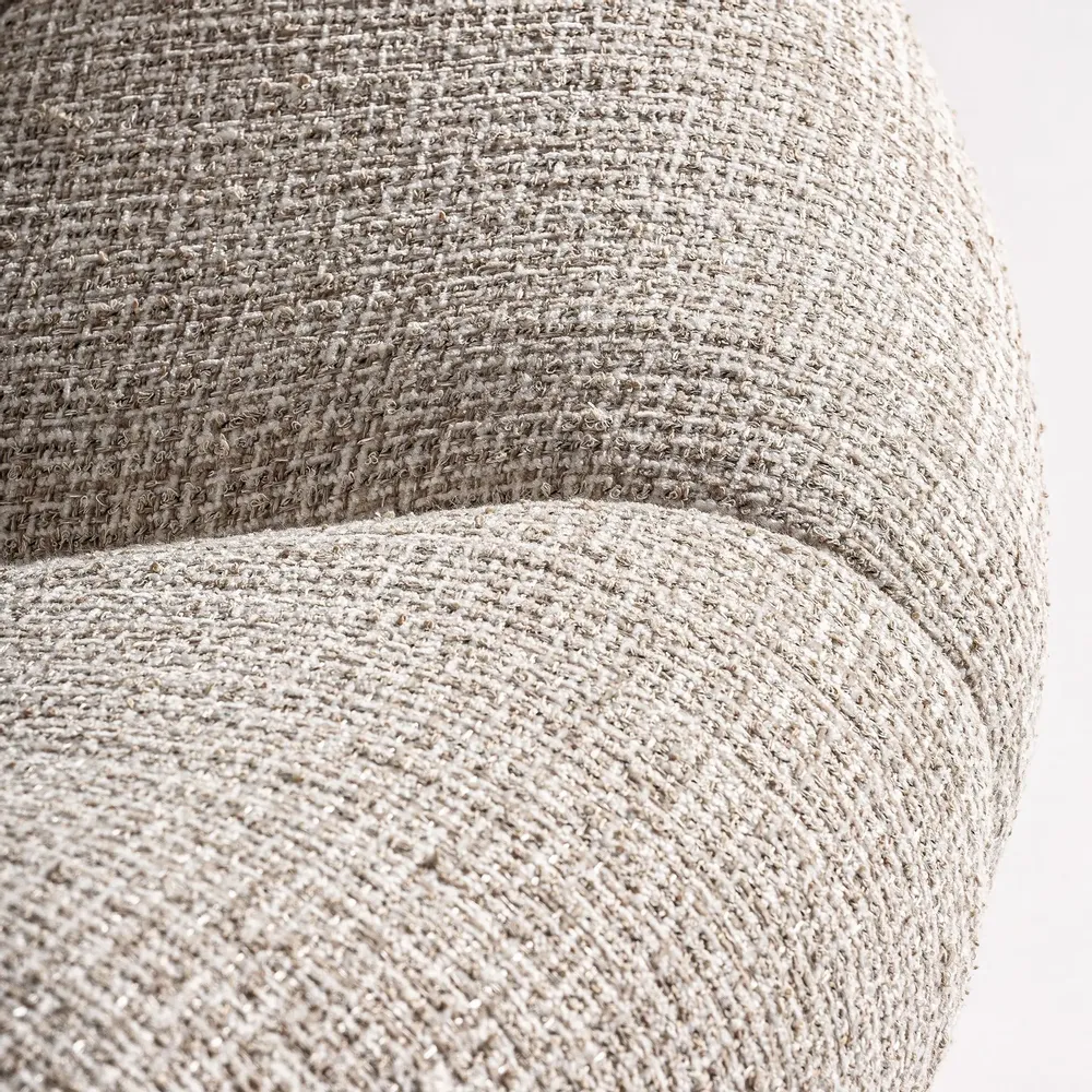 Armchairs - Beige polyester armchair 84x79x75 cm - VICAL