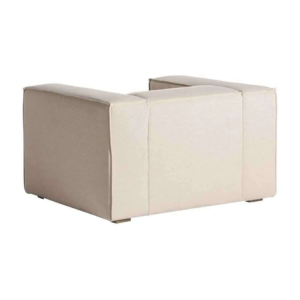 Armchairs - Off-white ash wood armchair 118x98x68 cm - VICAL