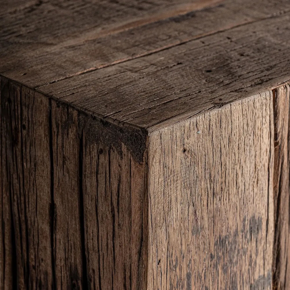 Autres tables  - Module comptoir de bar en bois récupéré marron 60x60x110 cm - VICAL