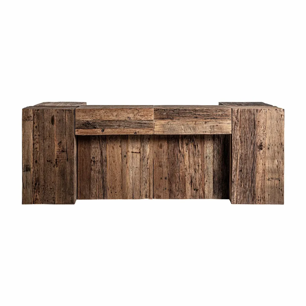Other tables - Brown reclaimed wood bar counter module 90x60x110 cm - VICAL