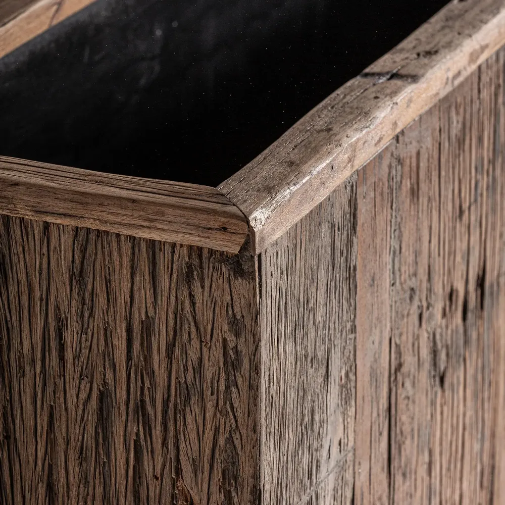 Other tables - Brown reclaimed wood bar counter module 120x32x91 cm - VICAL