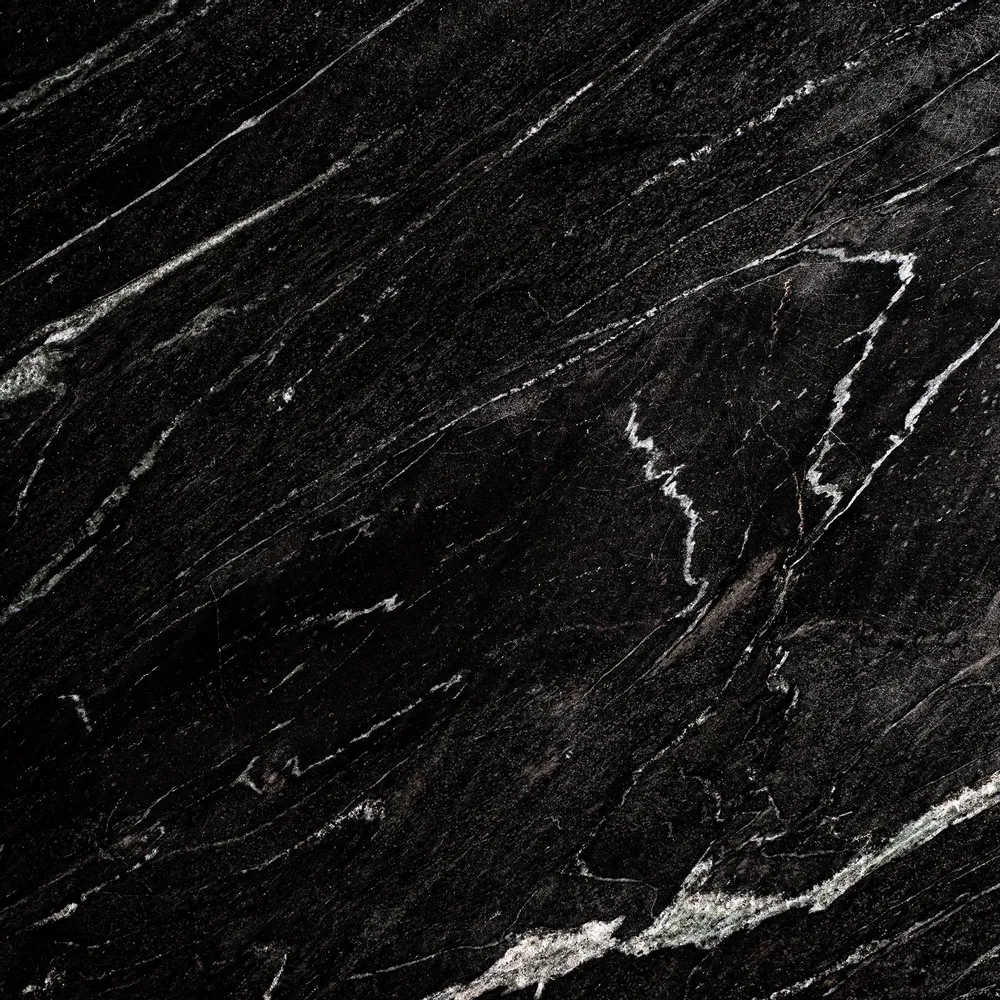 Tables Salle à Manger - Table salon en marbre noir 120x120x76 cm - VICAL