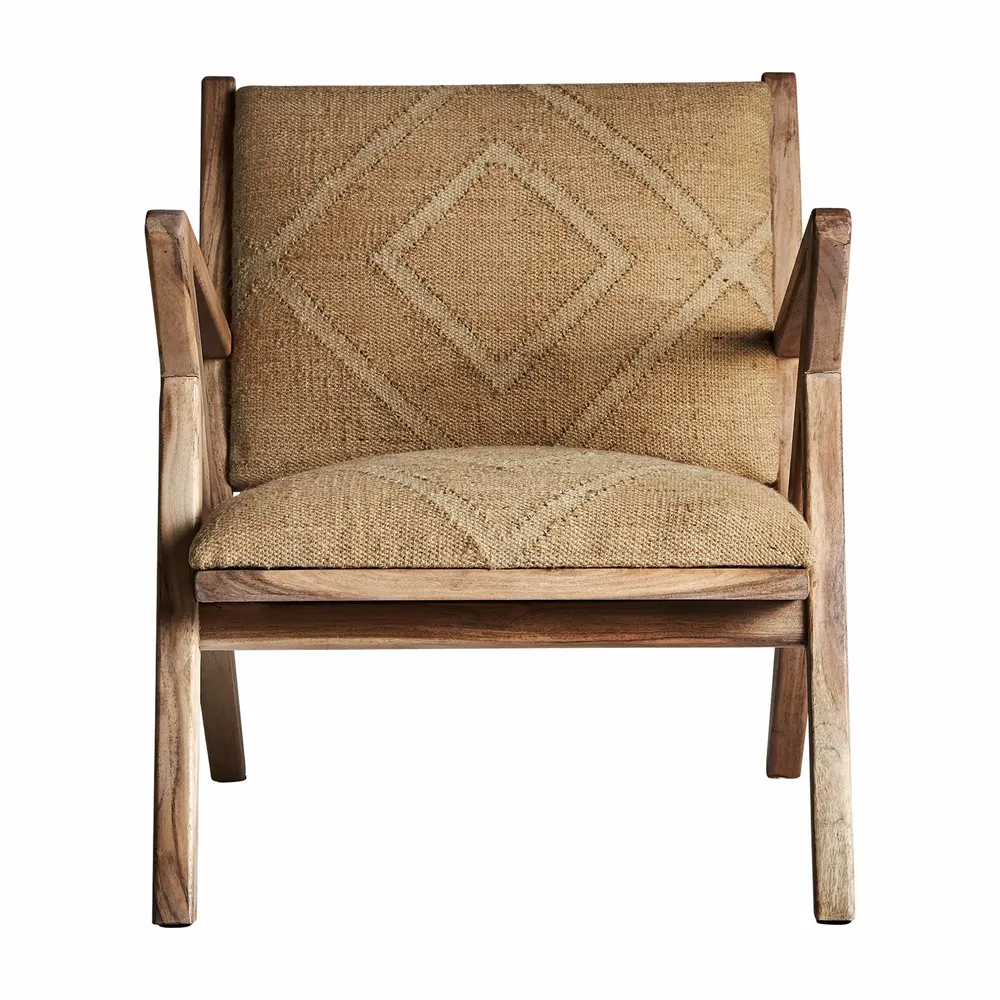 Armchairs - Brown jute armchair 62x83x72 cm - VICAL