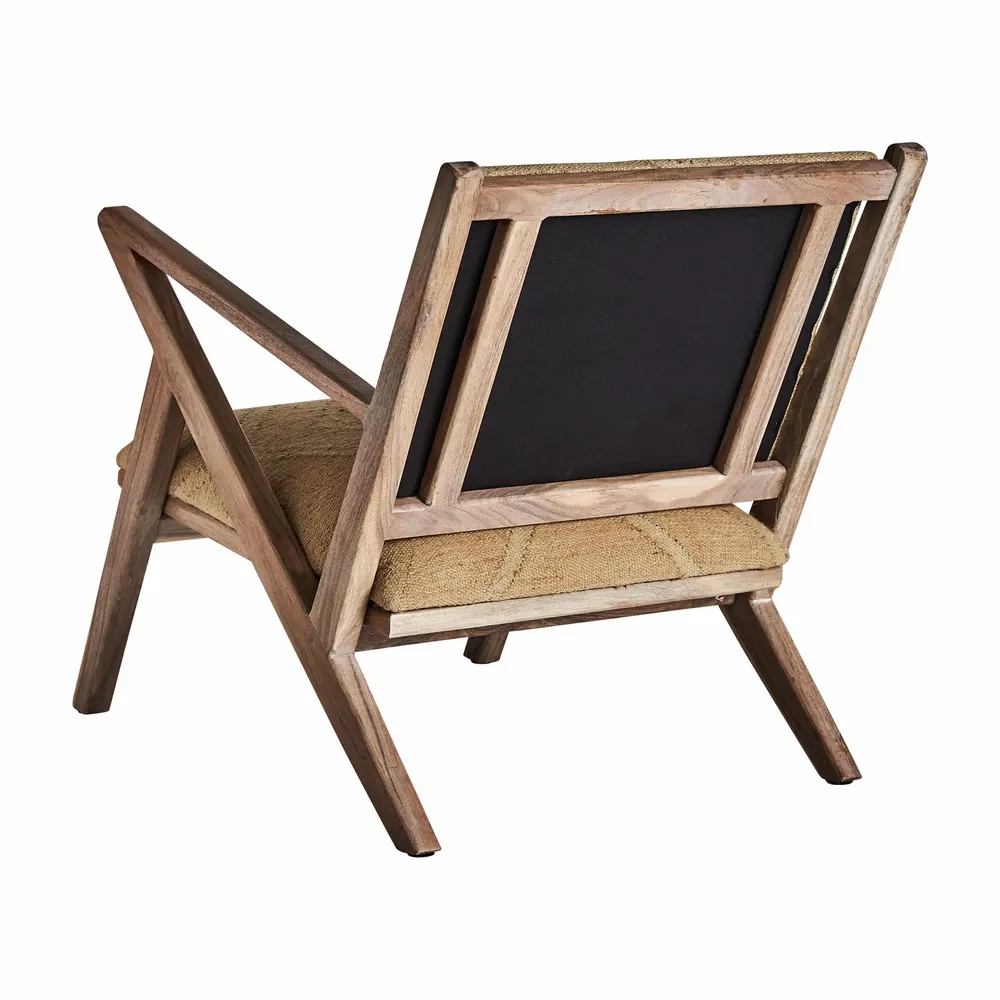 Armchairs - Brown jute armchair 62x83x72 cm - VICAL