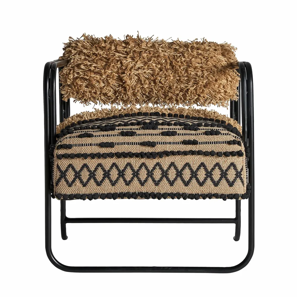 Armchairs - Brown jute armchair 64x67x72 cm - VICAL