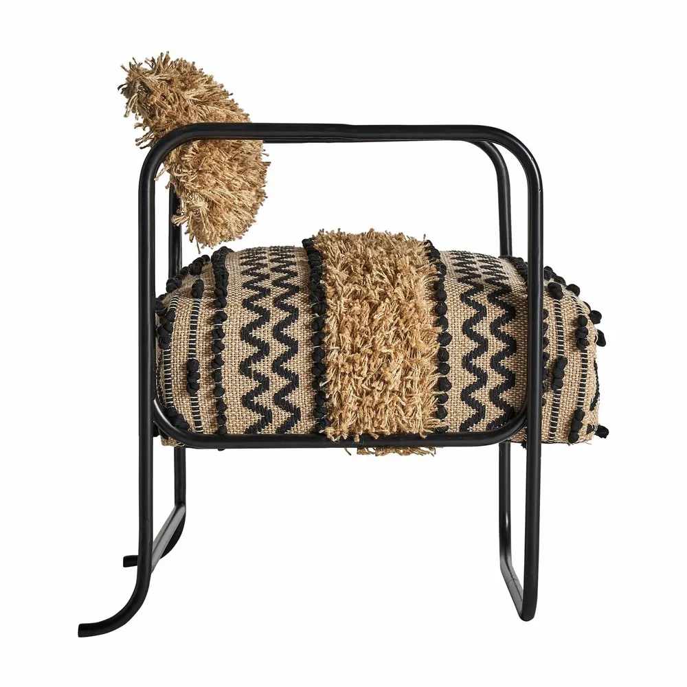 Armchairs - Brown jute armchair 64x67x72 cm - VICAL