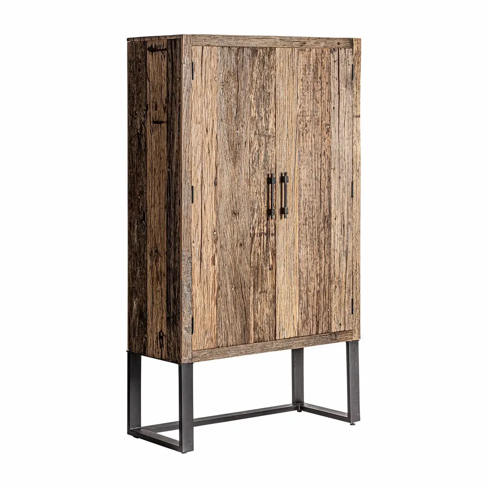 Armoires - Armoire en bois récupéré marron 107x47x188 cm - VICAL