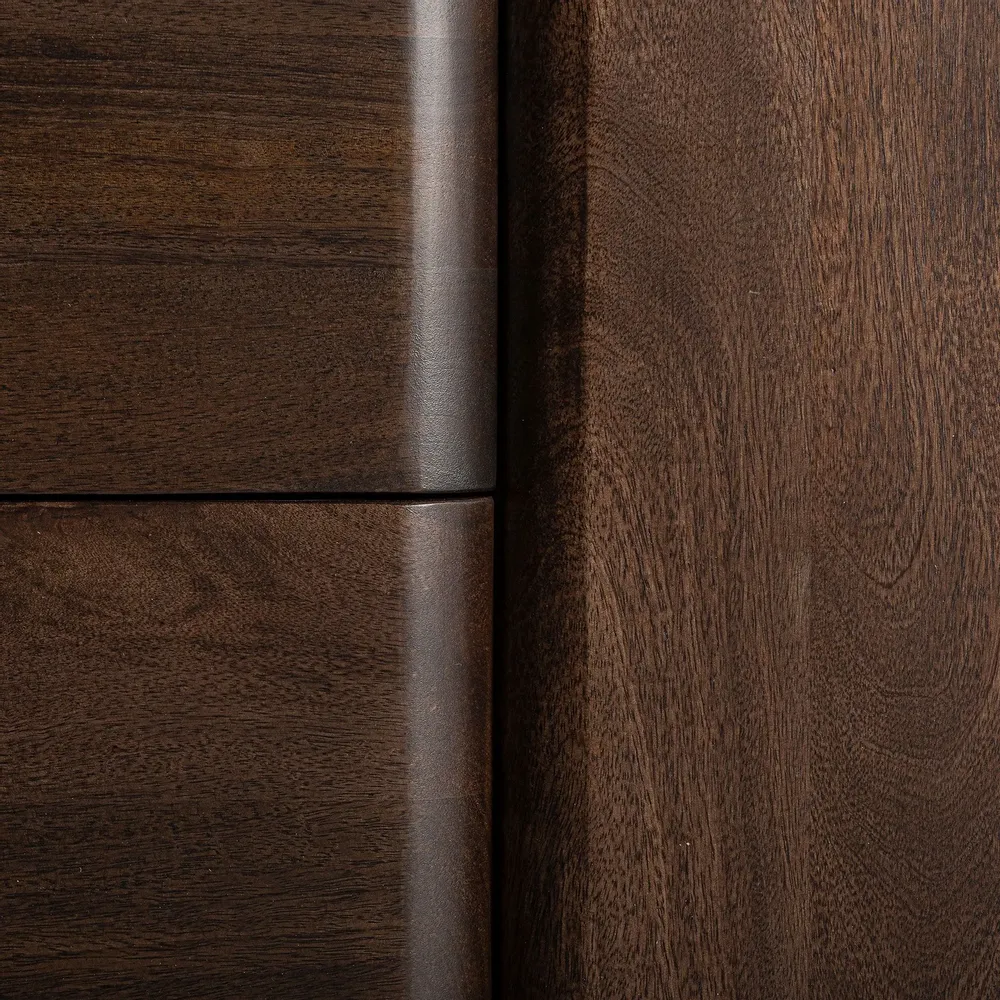 Sideboards - Brown mango wood sideboard 180x40x77 cm - VICAL