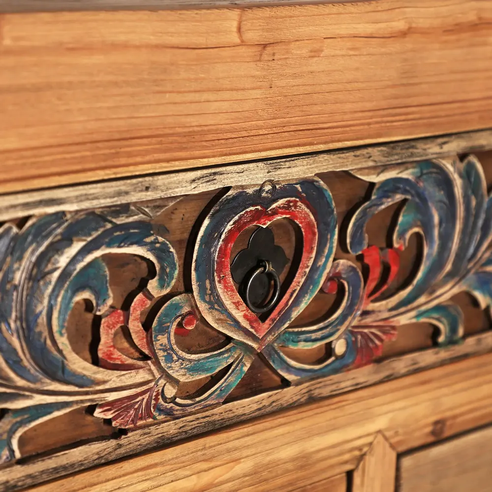 Buffets - Buffet en bois de pin recyclé marron 240x48x90 cm - VICAL