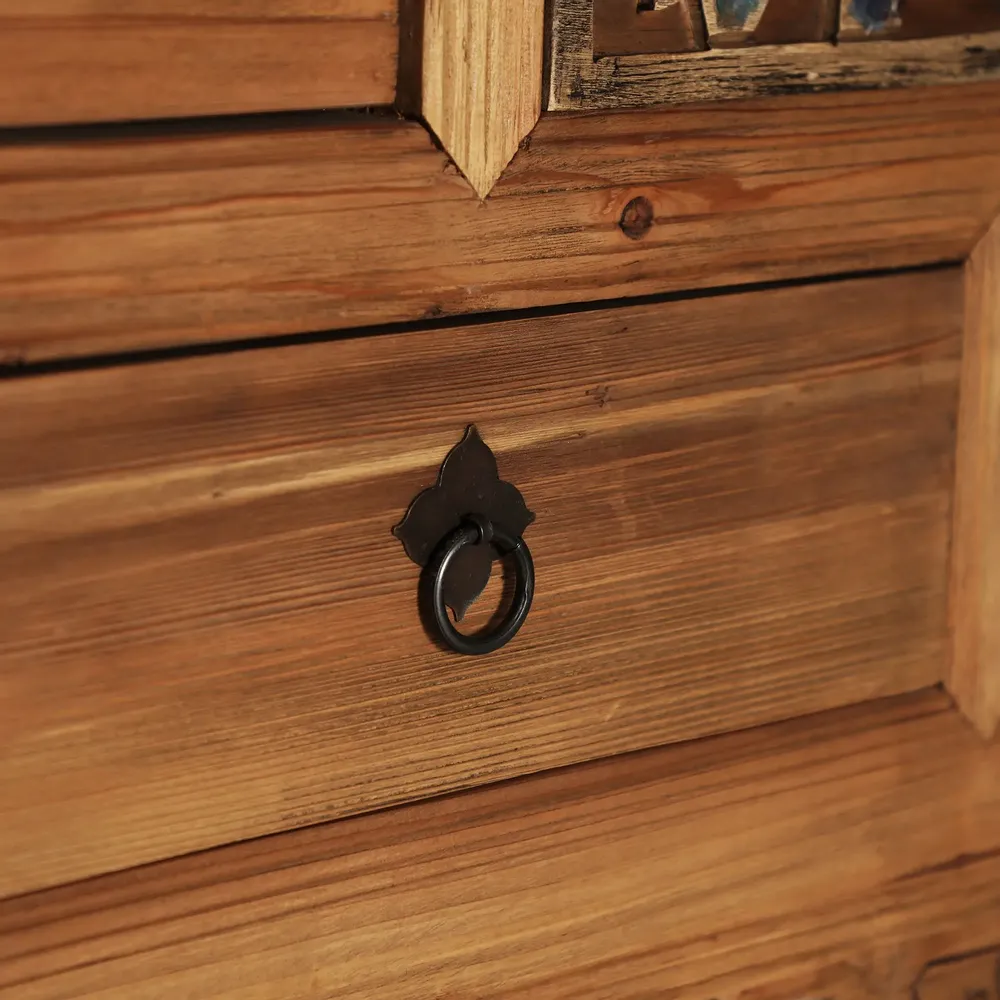 Buffets - Buffet en bois de pin recyclé marron 240x48x90 cm - VICAL